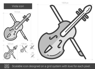 Poster - Viola line icon.