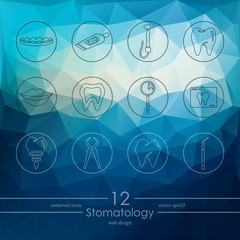 Wall Mural - Set of stomatology icons