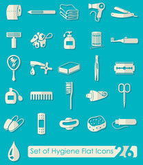 Wall Mural - Set of hygiene icons