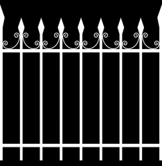 Seamless Tileable Iron Fence Selection Mask / Alpha 3D Illustration