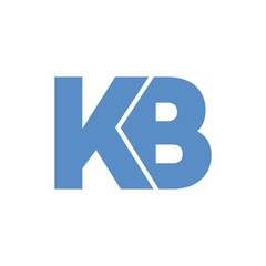 Wall Mural - KB letter initial logo design