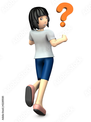 立止まって振り返る若い女性 Stock イラスト Adobe Stock