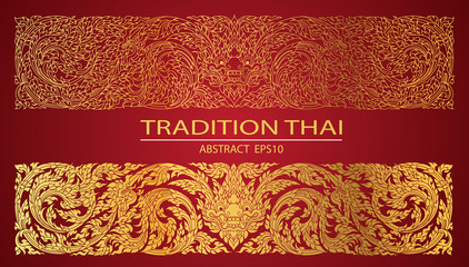 abstract line thai tradition pattern