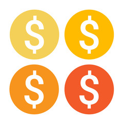 Poster - Dollar Sign Money Web Icon Colorful set
