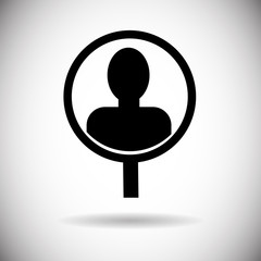 Poster - Chat Profile Application Web Icon Flat Vector Illustration