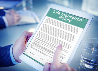 Canvas Print - Life Insurance Policy Terms of Use Concept