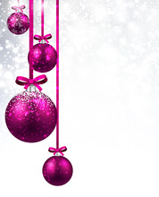 New Year Background With Christmas Balls.