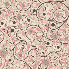  Summer seamless background with flowers