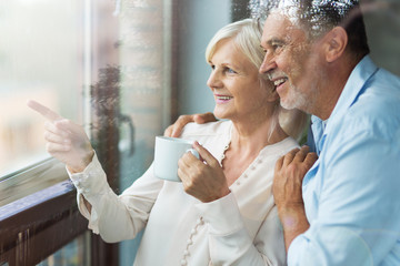 Poster - Senior couple at home
