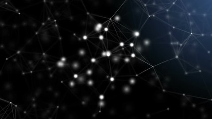 Poster - Plexus fantasy abstract technology and engineering background with original organic motion