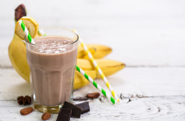 Banana and chocolate smoothie