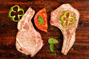 raw pork chops