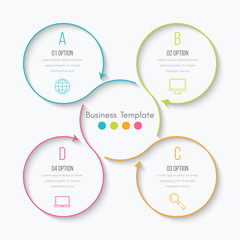 Wall Mural - Thin line infographic element