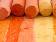 orange artistic crayons