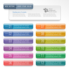 infographics web banner & label design