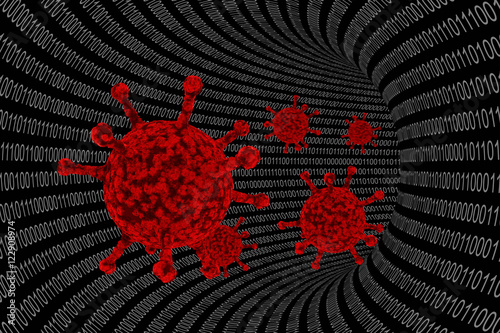 Computer Virus Binary Code Wire With Red Viruses 3d Illustration Stock Illustration Adobe Stock Computer Virus Binary Code Wire With Red Viruses 3d Illustration Stock Illustration Adobe Stock