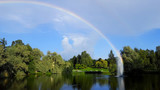 Fototapeta Tęcza - Fountain rainbow
