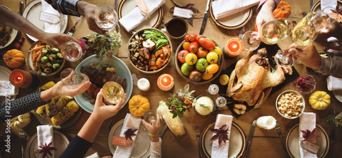 Fotografía People Cheers Celebrating Thanksgiving Holiday Concept