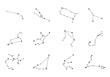 zodiac constellation icons. vector illustration