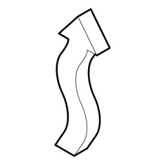 Poster - Up arrow icon in outline style on a white background vector illustration