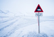 Sign warning of polar bears on Svalbard