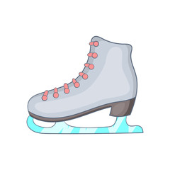 Wall Mural - Ice skate boot icon in cartoon style isolated on white background vector illustration