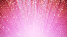 Abstract Pink Swirl Waves Background Golden Particles In Light B