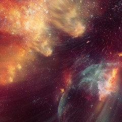 Wall Mural - galaxy illustration, space background with stars, nebula, cosmos clouds