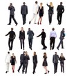 © ghoststone - Collection ' Back view of walking  business people '. going woman and man in suit. Rear view people set.  backside view of person.  Isolated over white background.
