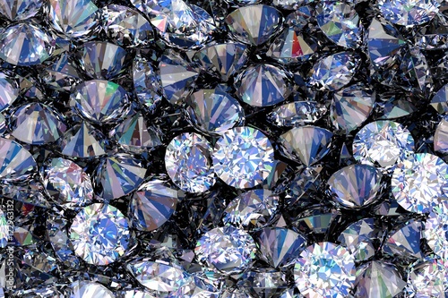 Naklejka na szybę Shining diamonds as background 3D illustration