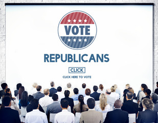 Wall Mural - Republican Democrat Election Group President Concept