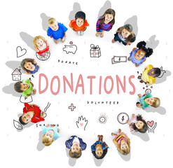 Wall Mural - Donations Charity Foundation Support Concept