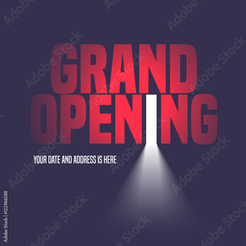 Fotomural Grand opening vector illustration, background