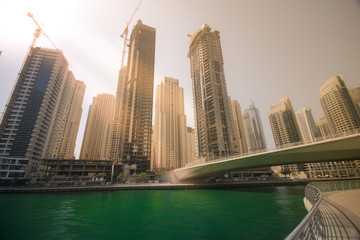 Wall Mural - Dubai Marina skyline at United Arab Emirates