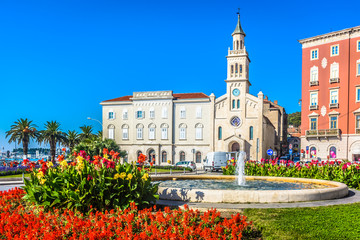 Wall Mural - Saint Francis Church in Split. / View at St. Francis Church in coastal town Split, Croatia Europe. 