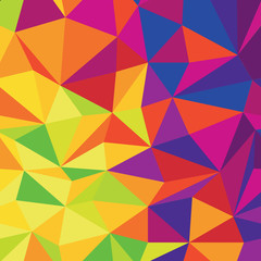 Poster - Abstract Low Poly Colorful Background Template. Vector pattern