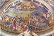 ROME, ITALY - MARCH 11, 2016: The The Ascent to Calvary fresco in main apse of church Basilica di San Vitale by  Andrea Commodi (1560 - 1648).