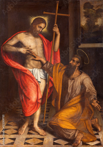 Fotografie, Obraz BRESCIA, ITALY - MAY 22, 2016: The painting The Doubt of St