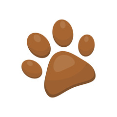 Wall Mural - Paw print chocolate vector