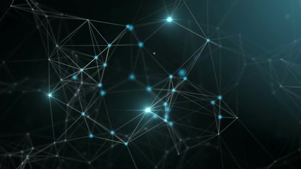 Poster - Plexus fantasy abstract technology and engineering background with original organic motion