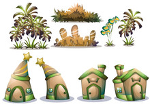 Cartoon Vector Cute House Object With Separated Layers For Game Art And Animation Game Design Asset In 2d Graphic