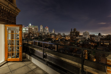 brooklyn balcony apartment with view of downtown