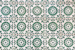 Typical Portuguese old ceramic wall tiles (Azulejos)