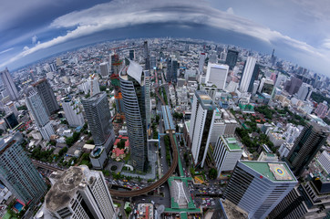 Wall Mural - Modern building Birds eye view