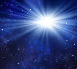 Wall Mural - deep space, abstract blue background