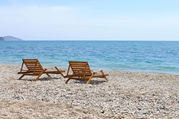 Relax on the beach. Travel together to the seaside.