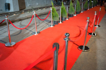 Red Carpet -  is traditionally used to mark the route taken by heads of state on ceremonial and formal occasions