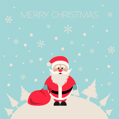 Wall Mural - santa claus character. emotions icon set. merry christmas