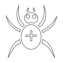 Poster - Spider icon. Outline illustration of spider vector icon for web design