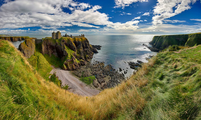 Wall Mural - Medieval fortress Dunnottar Castle (Aberdeenshire, Scotland) - HDR panorama